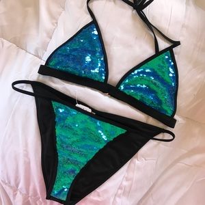 Forever 21 sequined bikini size L